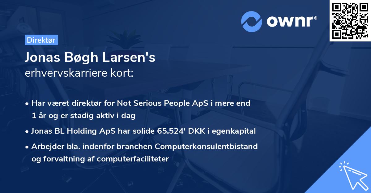 Jonas Bøgh Larsen's erhvervskarriere kort