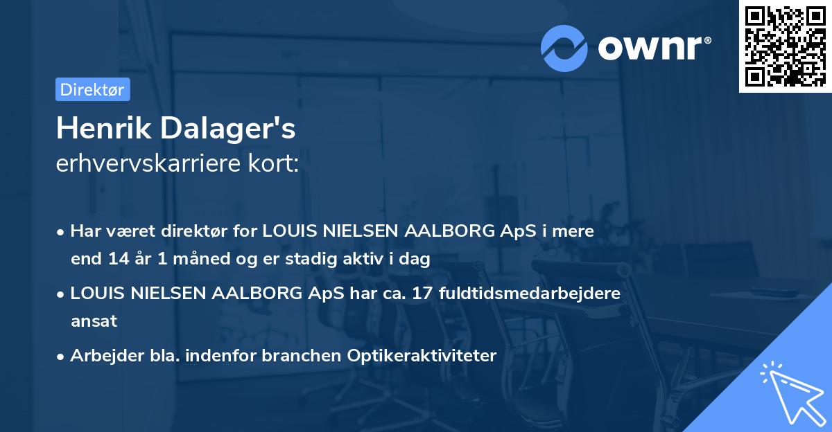 Henrik Dalager's erhvervskarriere kort