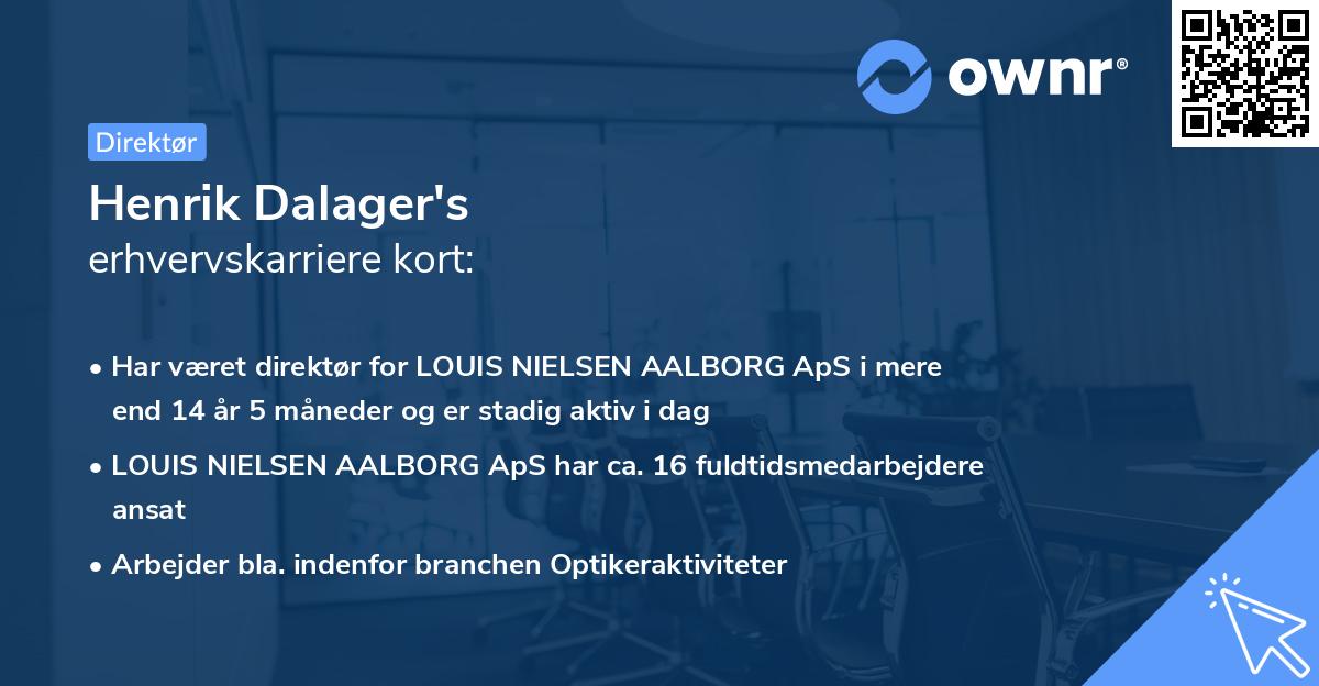 Henrik Dalager's erhvervskarriere kort