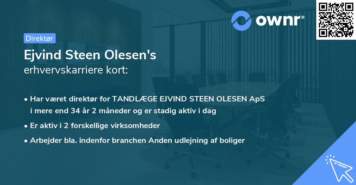Ejvind Steen Olesen's erhvervskarriere kort