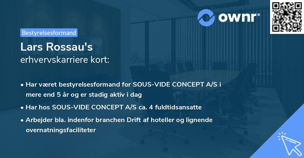 Lars Rossau's erhvervskarriere kort