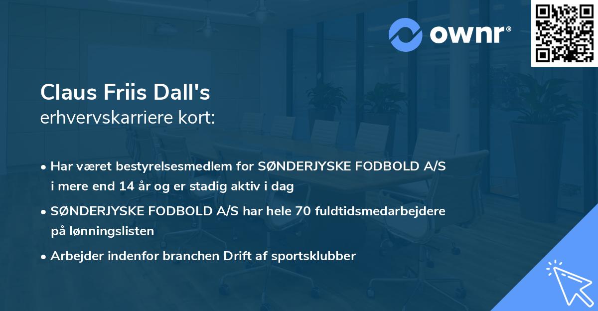 Claus Friis Dall's erhvervskarriere kort