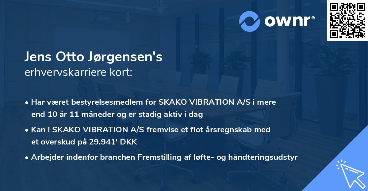 Jens Otto Jørgensen's erhvervskarriere kort