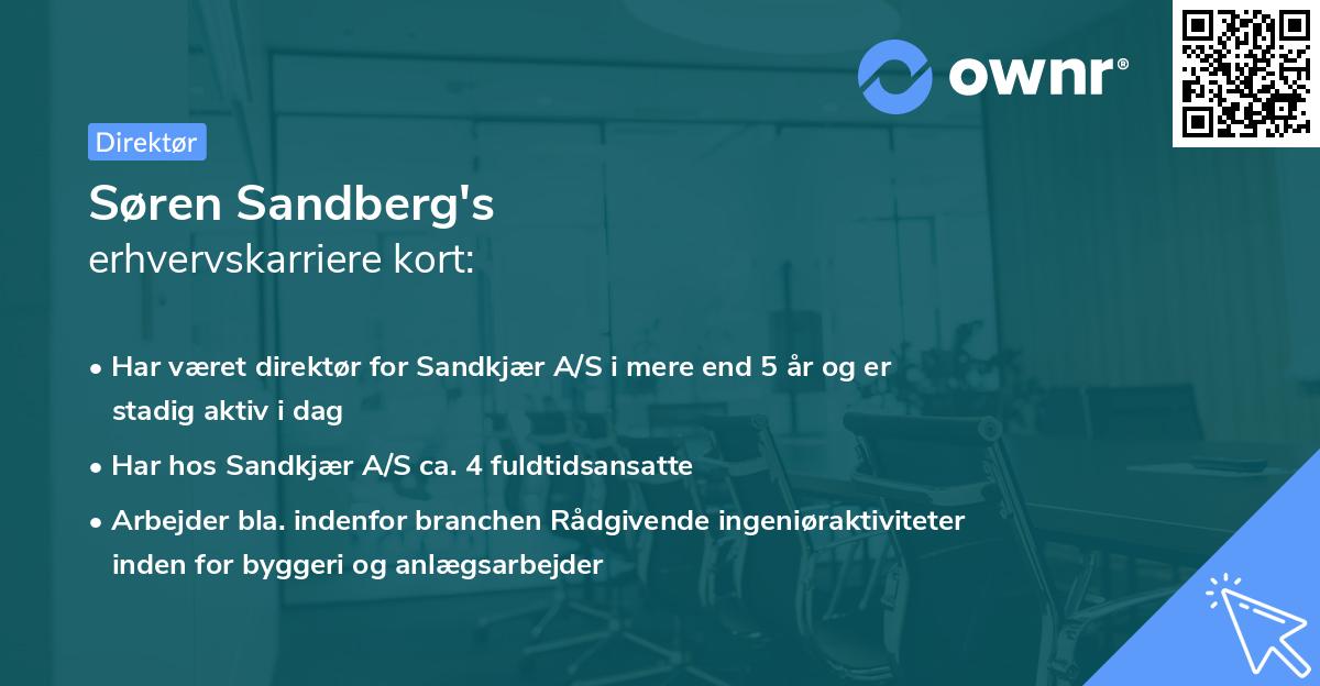 Søren Sandberg's erhvervskarriere kort