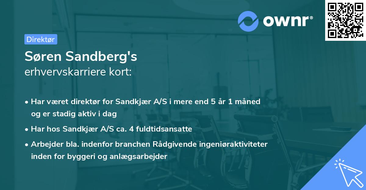 Søren Sandberg's erhvervskarriere kort