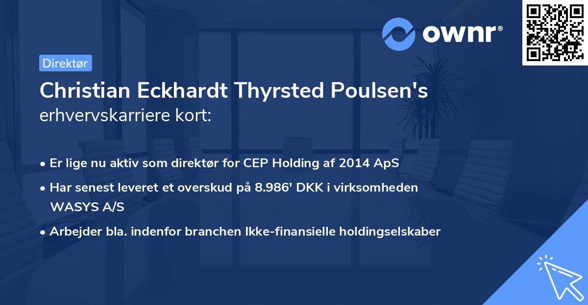 Christian Eckhardt Thyrsted Poulsen's erhvervskarriere kort