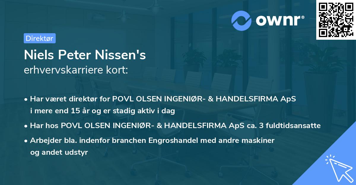 Niels Peter Nissen's erhvervskarriere kort