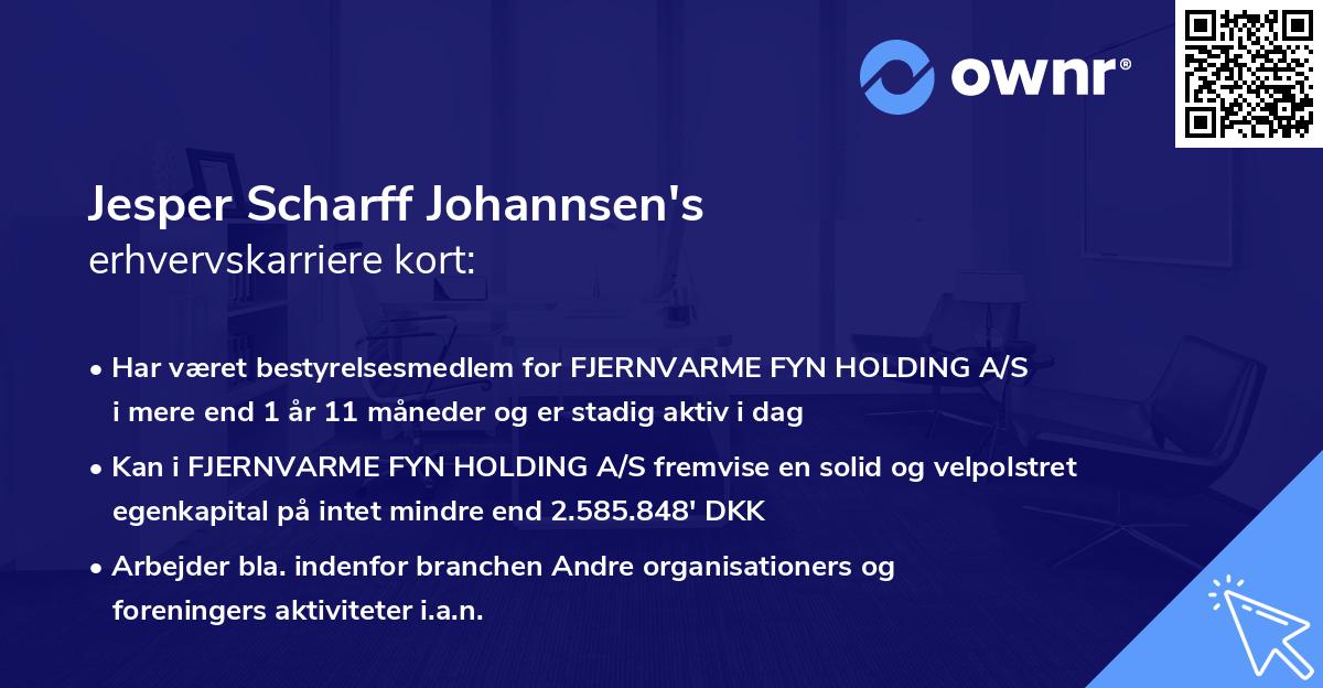 Jesper Scharff Johannsen's erhvervskarriere kort
