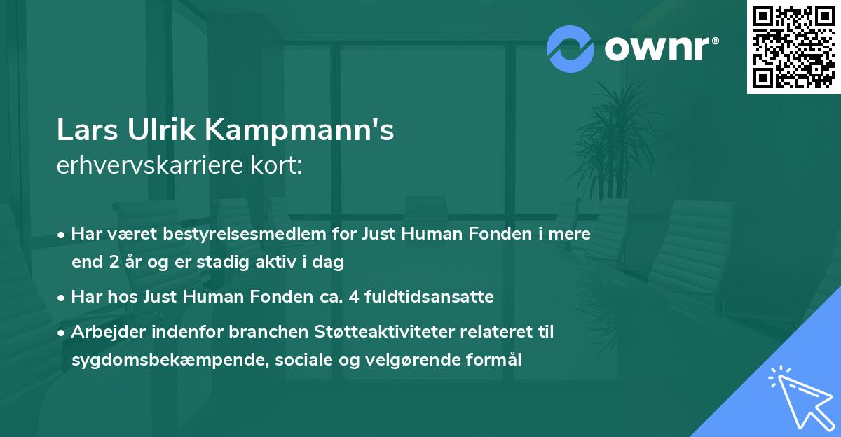 Lars Ulrik Kampmann's erhvervskarriere kort