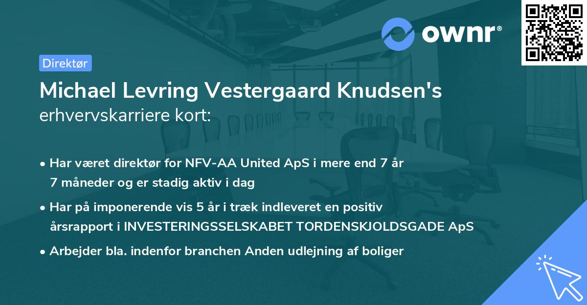 Michael Levring Vestergaard Knudsen's erhvervskarriere kort
