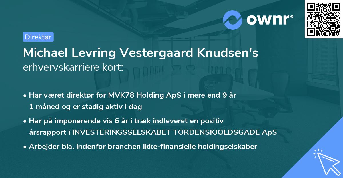 Michael Levring Vestergaard Knudsen's erhvervskarriere kort