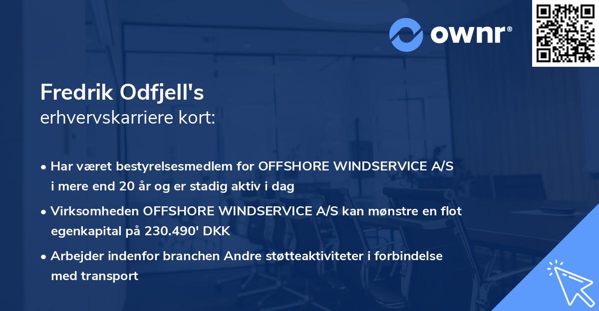 Fredrik Odfjell's erhvervskarriere kort
