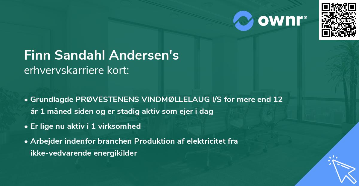 Finn Sandahl Andersen's erhvervskarriere kort