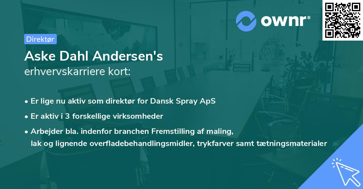 Aske Dahl Andersen's erhvervskarriere kort