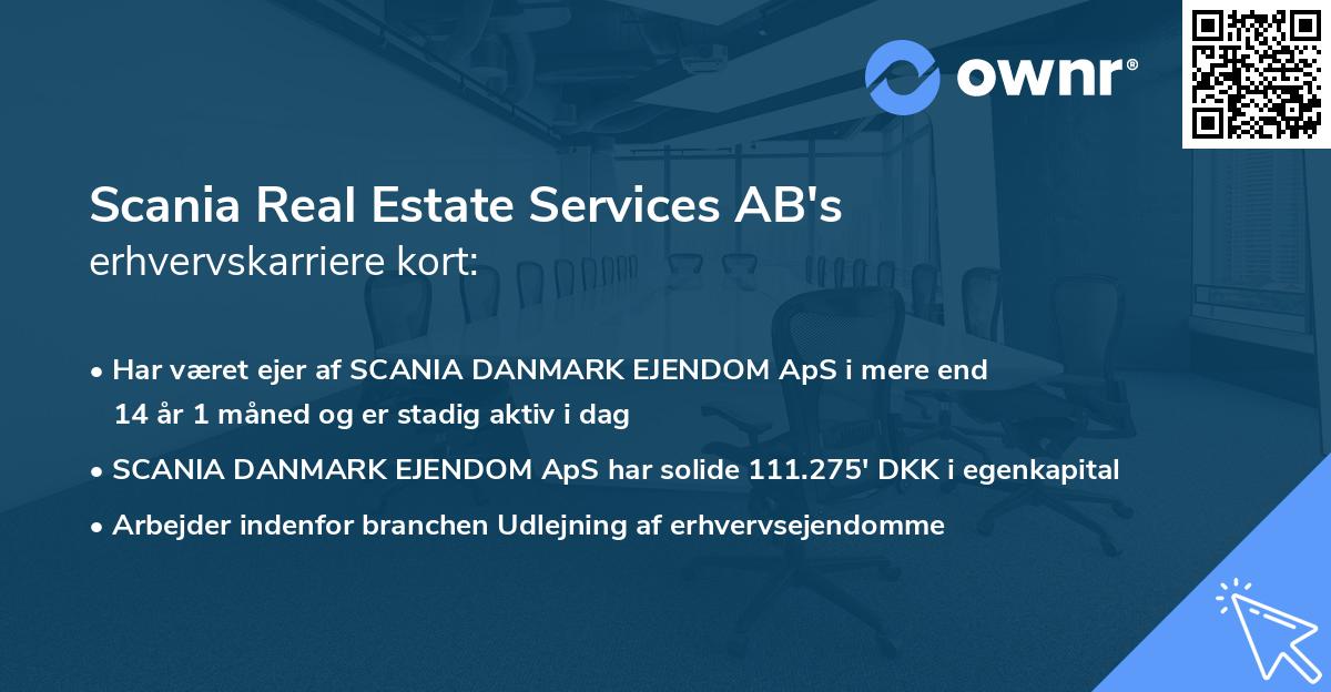 Scania Real Estate Services AB's erhvervskarriere kort