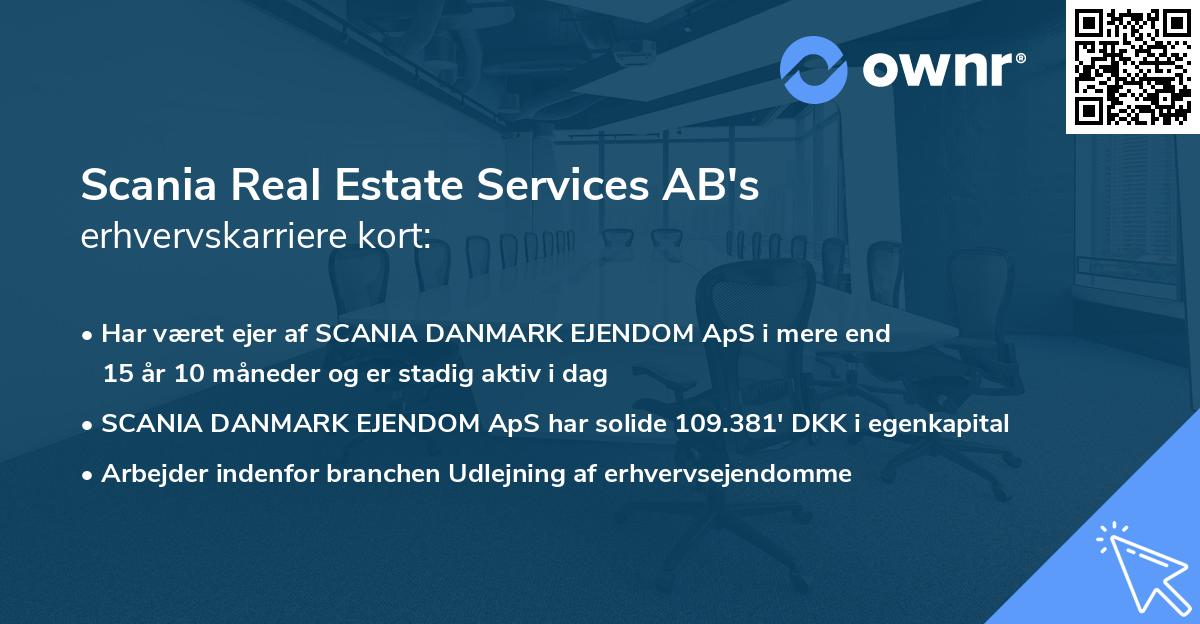 Scania Real Estate Services AB's erhvervskarriere kort