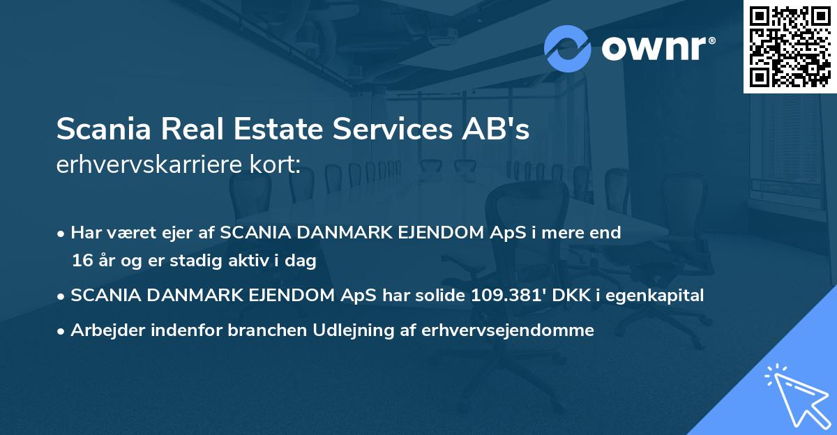 Scania Real Estate Services AB's erhvervskarriere kort