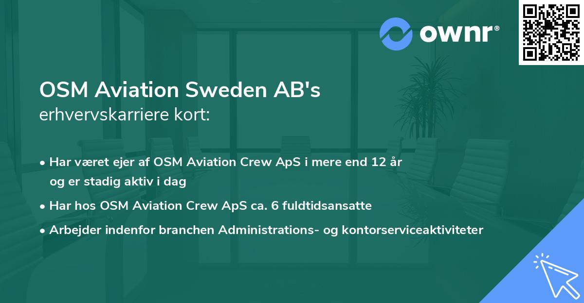 OSM Aviation Sweden AB's erhvervskarriere kort