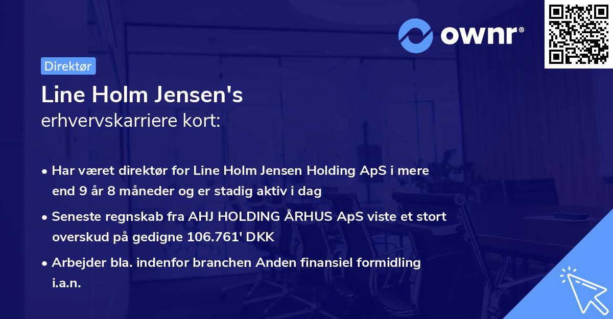 Line Holm Jensen's erhvervskarriere kort