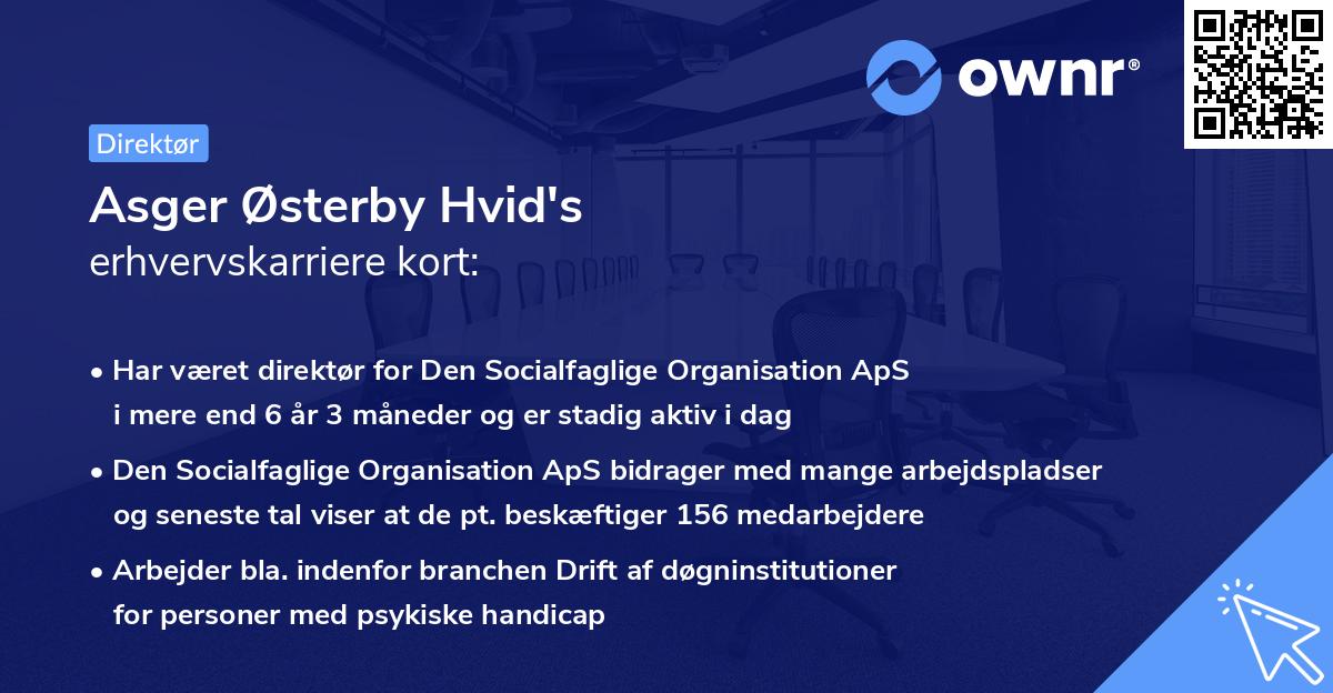 Asger Østerby Hvid's erhvervskarriere kort