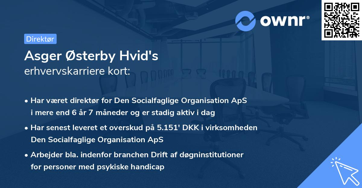 Asger Østerby Hvid's erhvervskarriere kort