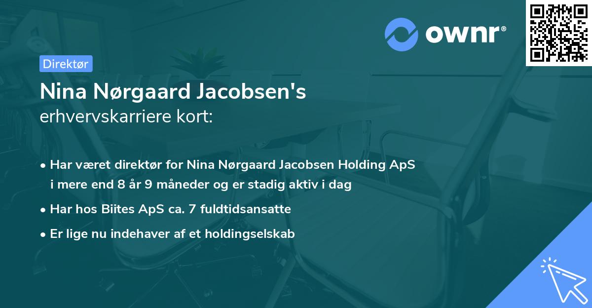 Nina Nørgaard Jacobsen's erhvervskarriere kort