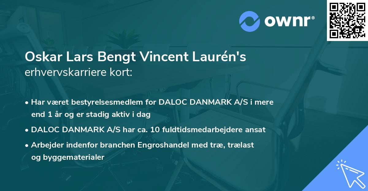Oskar Lars Bengt Vincent Laurén's erhvervskarriere kort