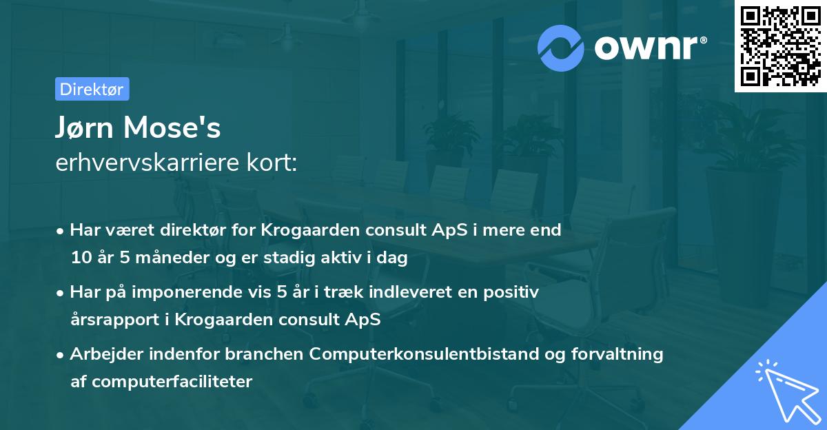 Jørn Mose's erhvervskarriere kort