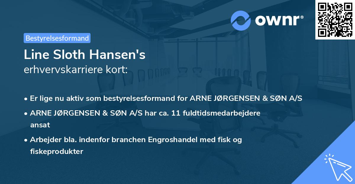 Line Sloth Hansen's erhvervskarriere kort