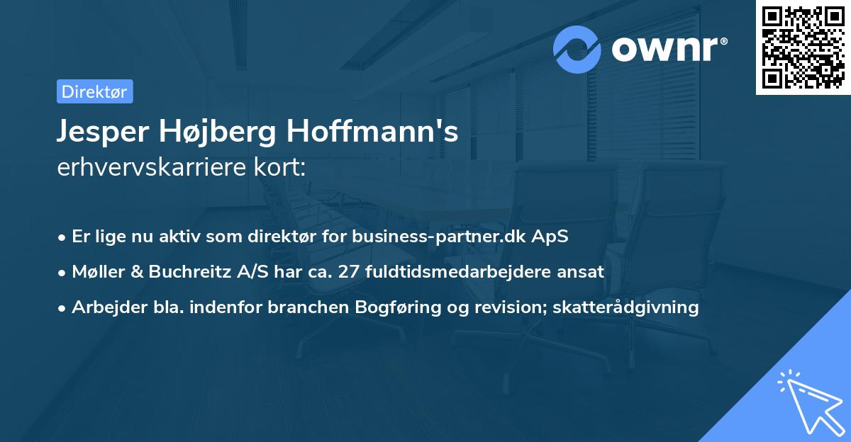 Jesper Højberg Hoffmann's erhvervskarriere kort