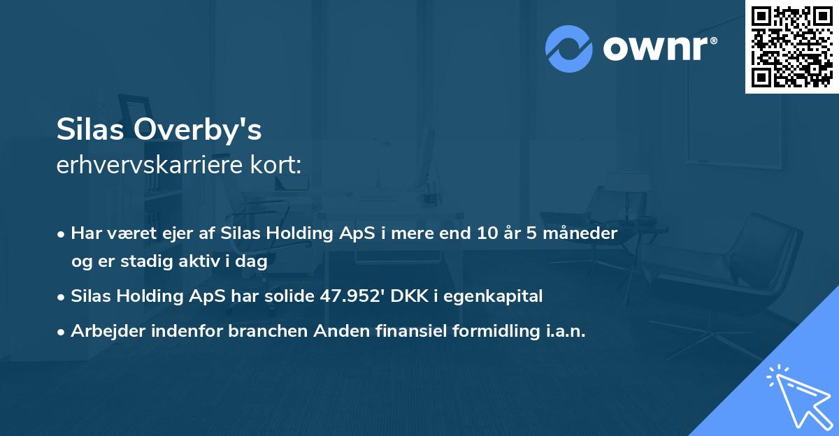 Silas Overby's erhvervskarriere kort