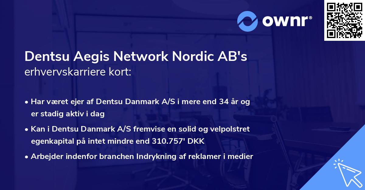 Dentsu Aegis Network Nordic AB's erhvervskarriere kort