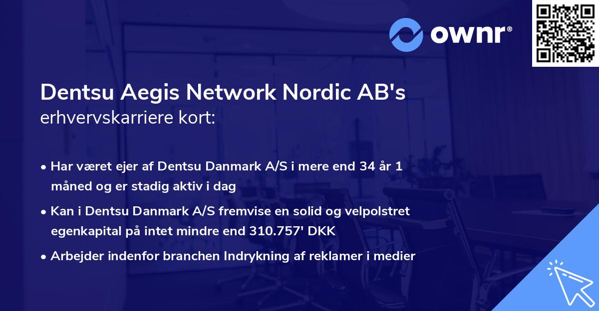 Dentsu Aegis Network Nordic AB's erhvervskarriere kort