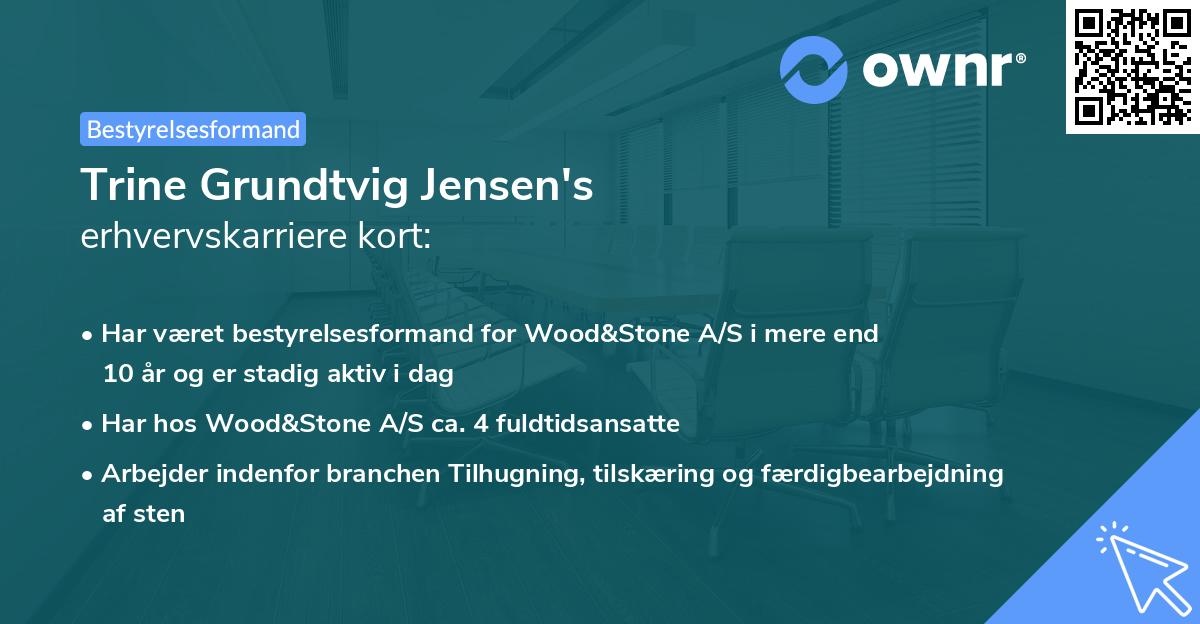 Trine Grundtvig Jensen's erhvervskarriere kort