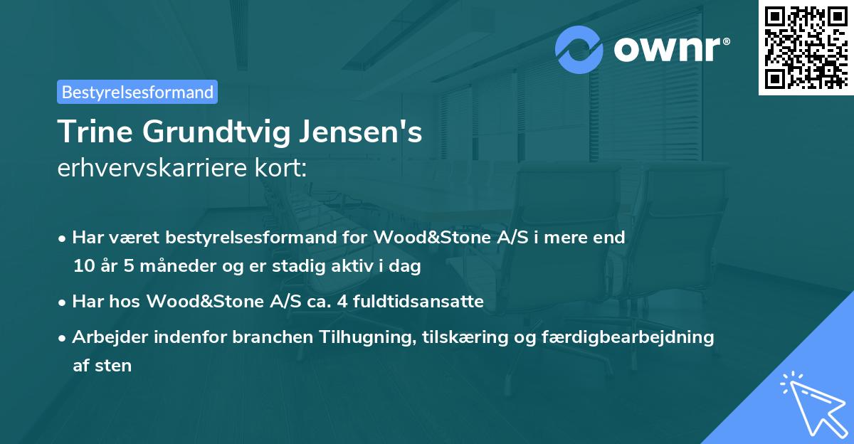 Trine Grundtvig Jensen's erhvervskarriere kort