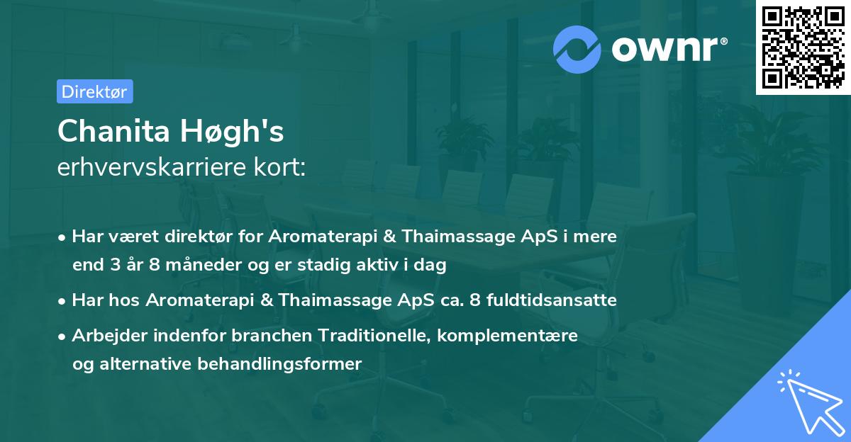 Chanita Høgh's erhvervskarriere kort