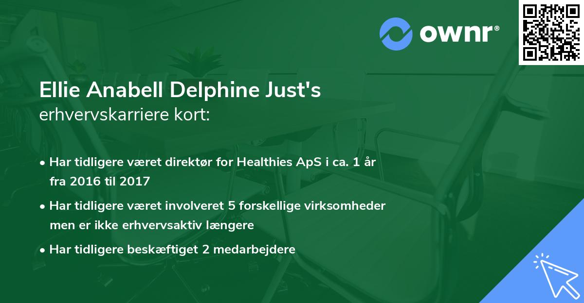 Ellie Anabell Delphine Just's erhvervskarriere kort