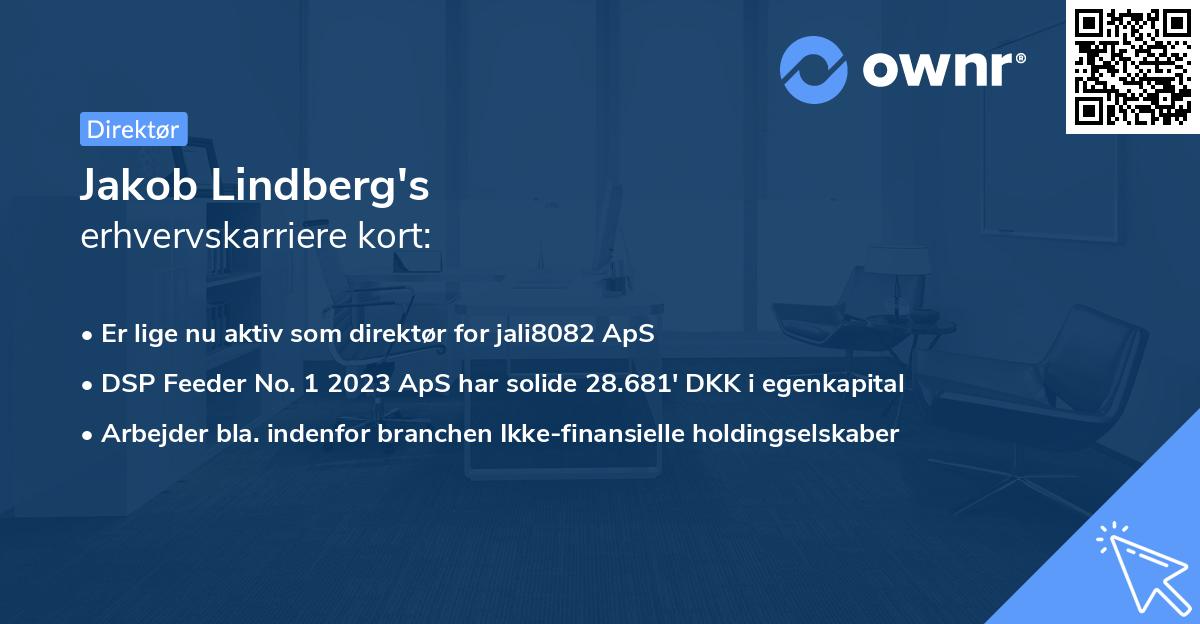 Jakob Lindberg's erhvervskarriere kort