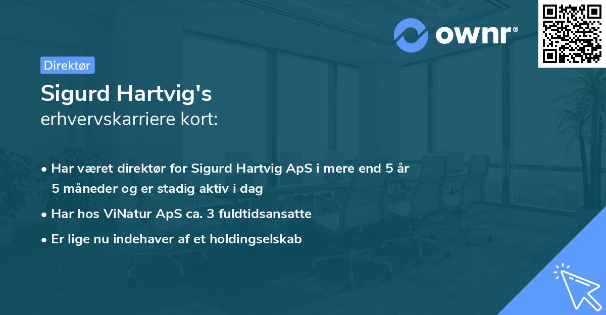 Sigurd Hartvig's erhvervskarriere kort