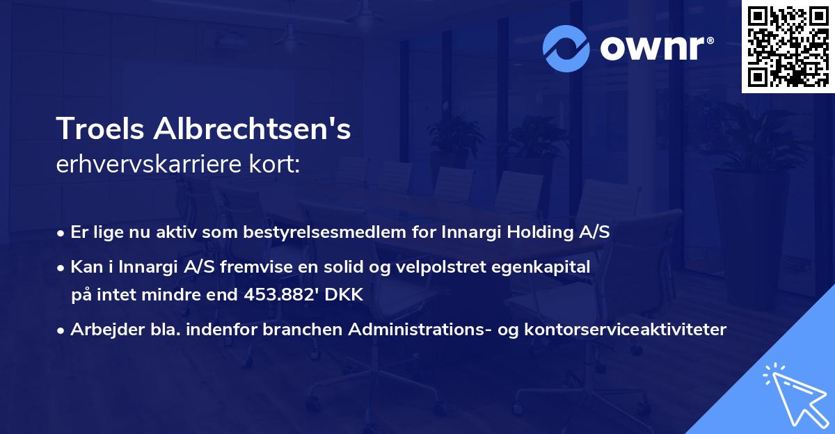 Troels Albrechtsen's erhvervskarriere kort