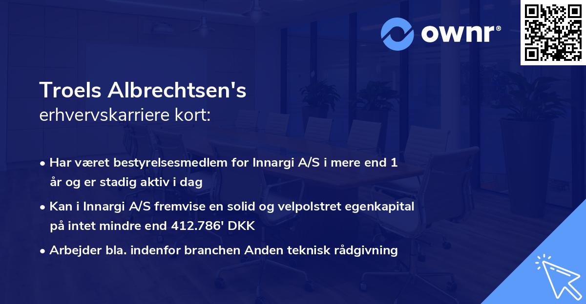 Troels Albrechtsen's erhvervskarriere kort