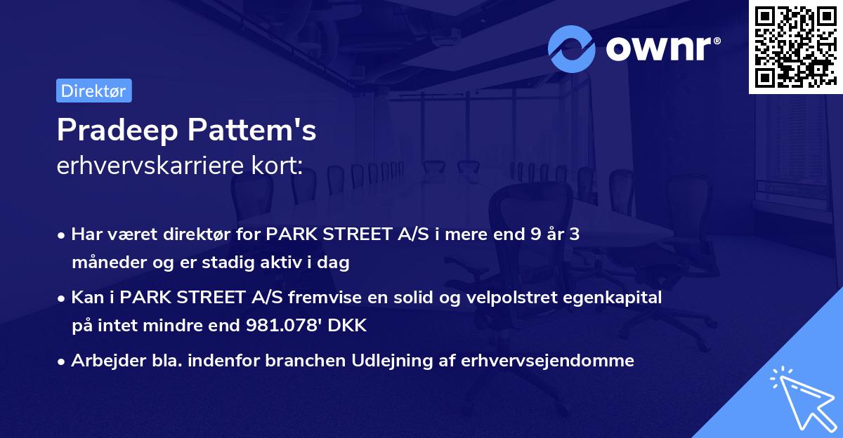 Pradeep Pattem's erhvervskarriere kort