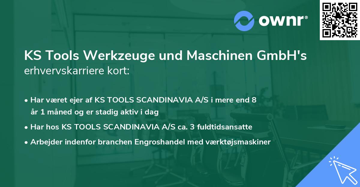 KS Tools Werkzeuge und Maschinen GmbH's erhvervskarriere kort