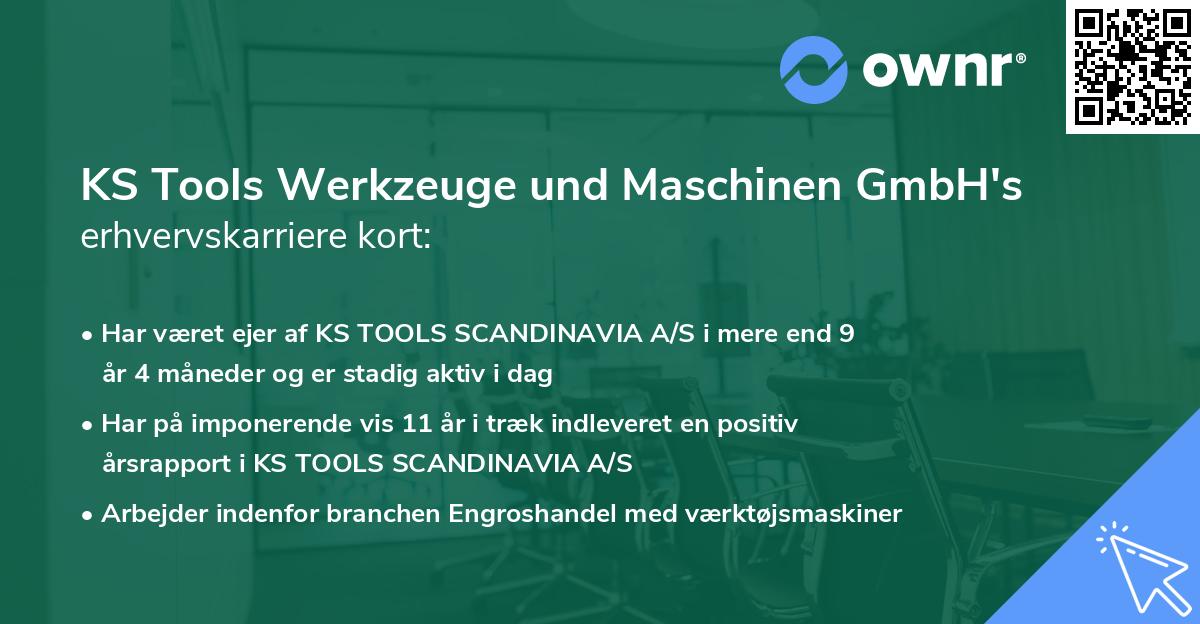 KS Tools Werkzeuge und Maschinen GmbH's erhvervskarriere kort