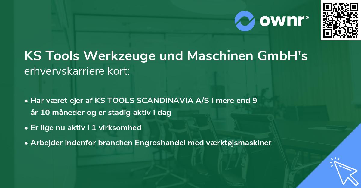 KS Tools Werkzeuge und Maschinen GmbH's erhvervskarriere kort
