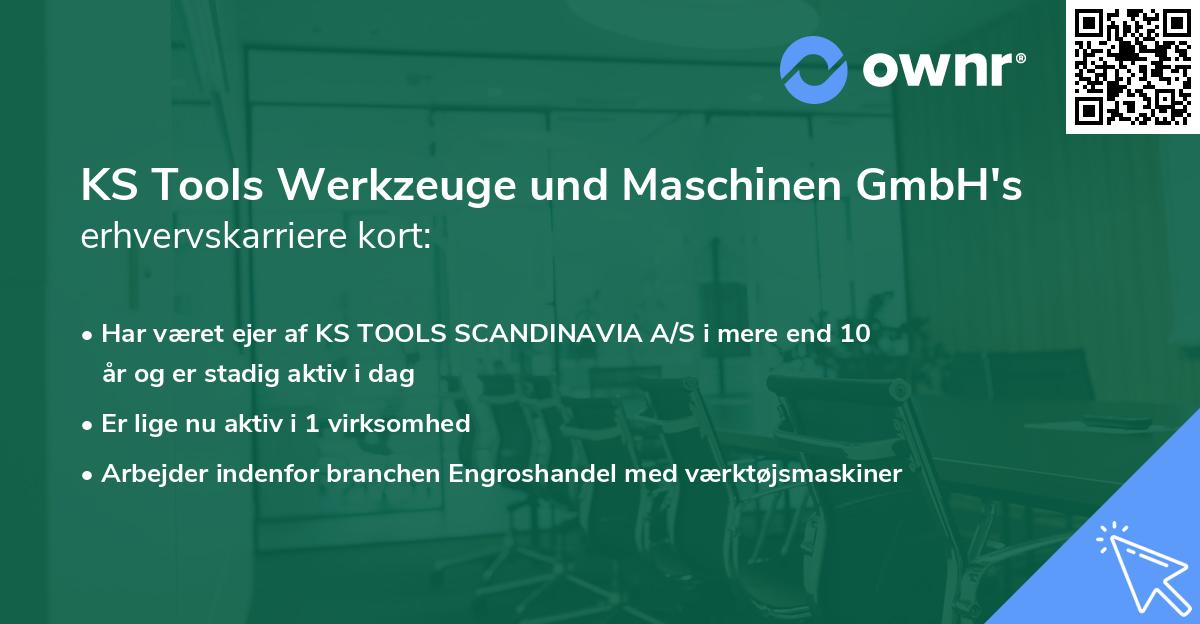 KS Tools Werkzeuge und Maschinen GmbH's erhvervskarriere kort