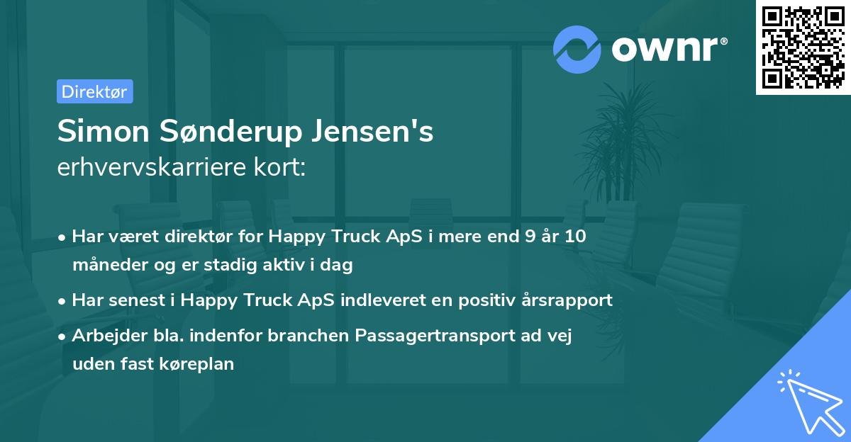 Simon Sønderup Jensen's erhvervskarriere kort