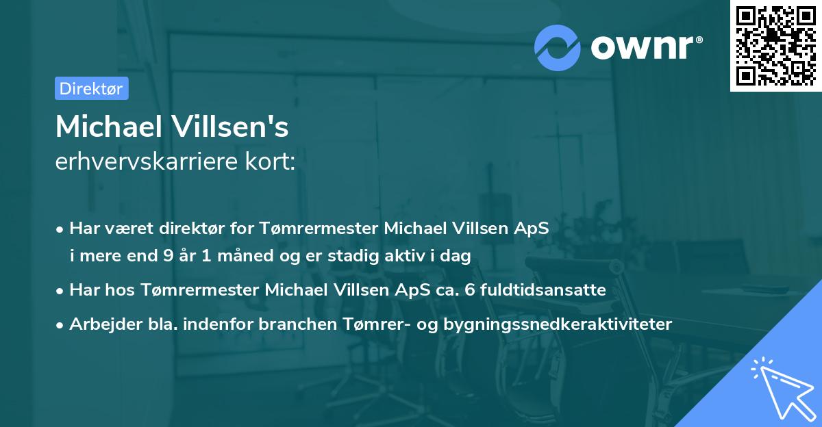 Michael Villsen's erhvervskarriere kort