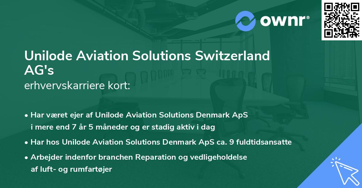 Unilode Aviation Solutions Switzerland AG's erhvervskarriere kort