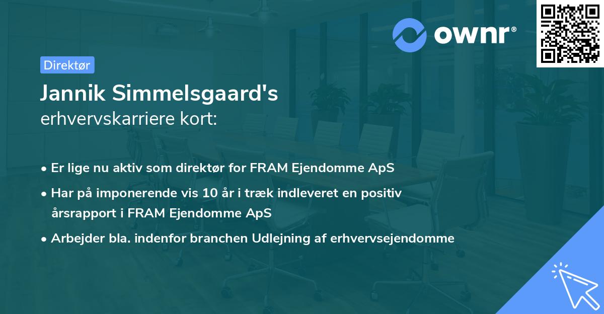 Jannik Simmelsgaard's erhvervskarriere kort